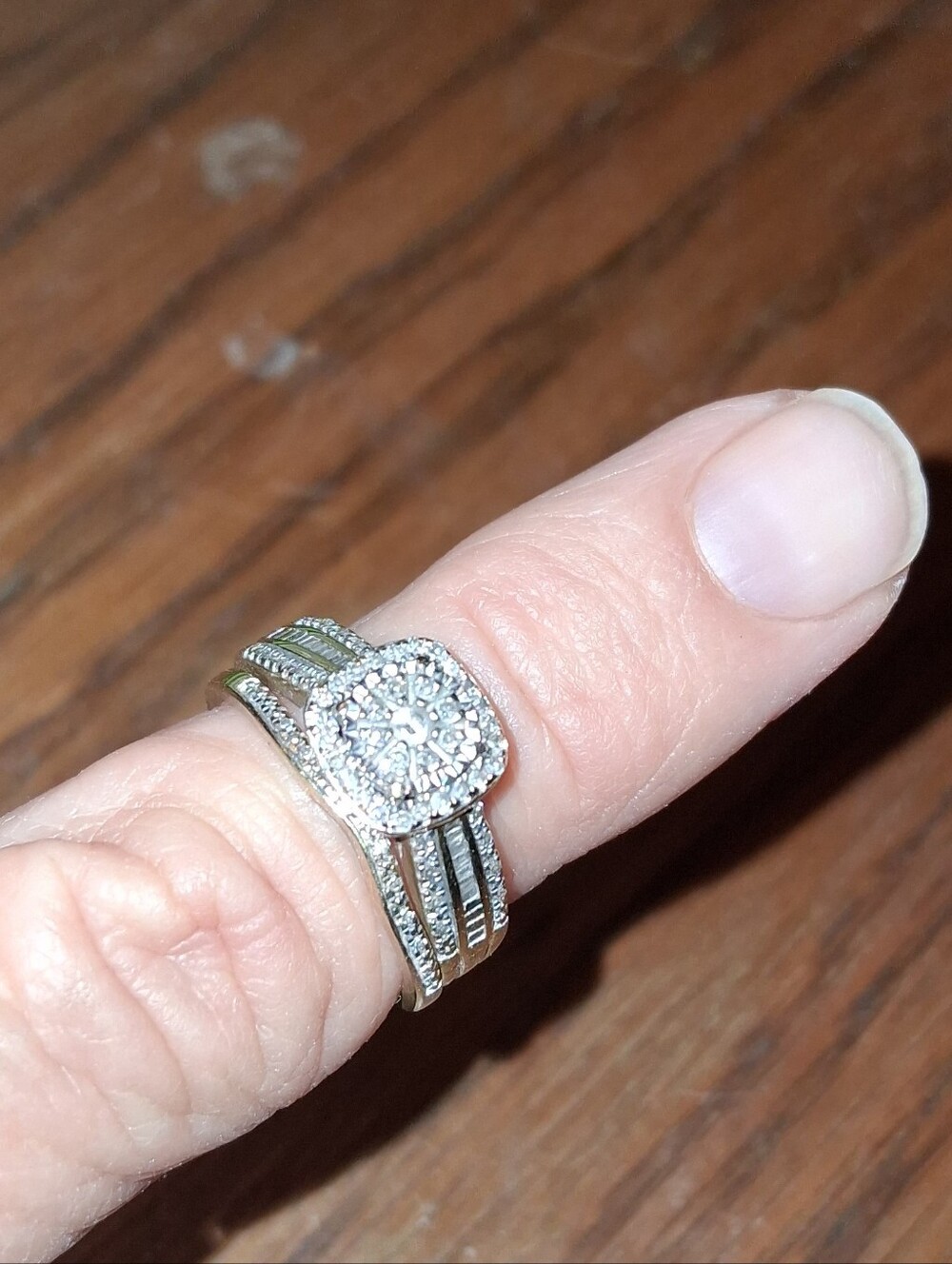 Sterling Silver Wedding Set